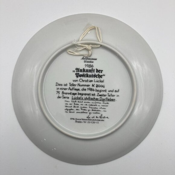 Seltmann Weiden Ankunft der Postkutsche Arrival of the Stagecoach Vintage Plate - Picture 3 of 6